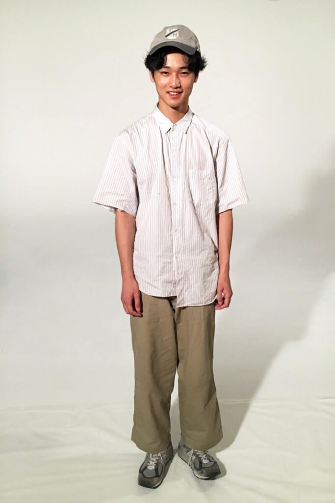 [中川 大輔] シャツの第一ボタンも留めて、きちんと感を出してみました。