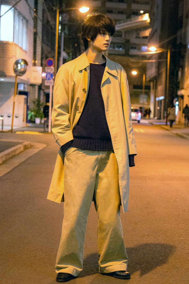 上下ベージュのセットアップ風コーディネート Modelsnap Men S Non No Web メンズノンノウェブ