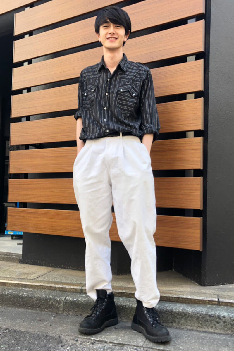 シャツ 白パンツの初夏コーディネート Modelsnap Men S Non No Web メンズノンノ ウェブ