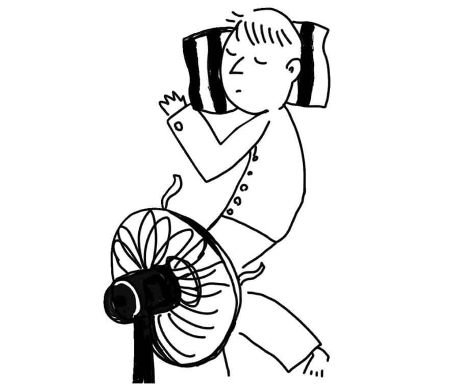 睡眠時の扇風機の使用