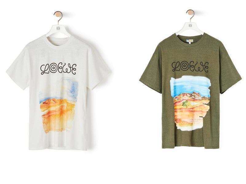 「ロエベ」の新作は旅先の風景を水彩画で描いたアートなTシャツ！