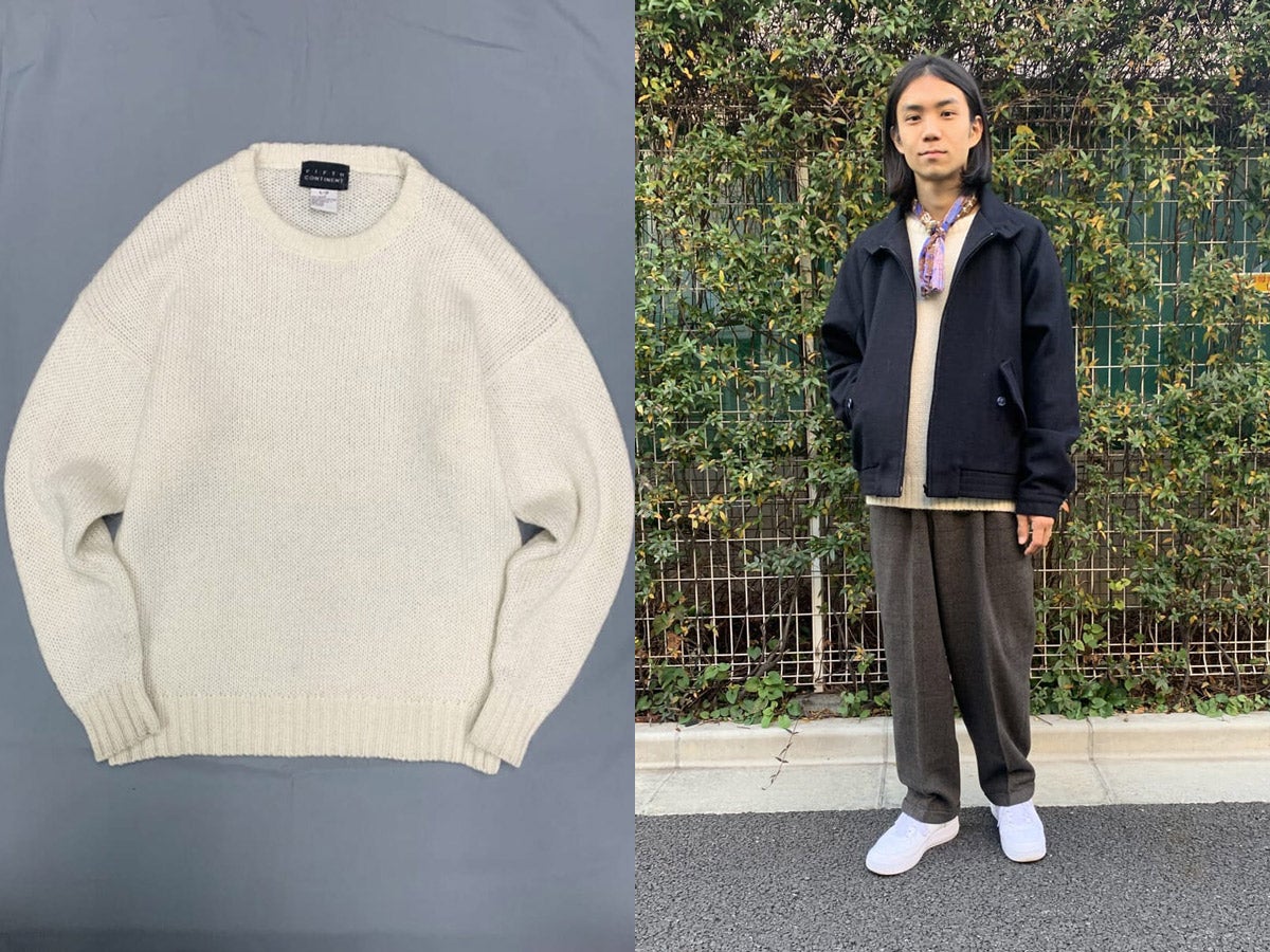 【回しの達人・自慢のヘビロテ服】スタイリスト瓜坂拓海さんの気負わず着られる古着白ニット！