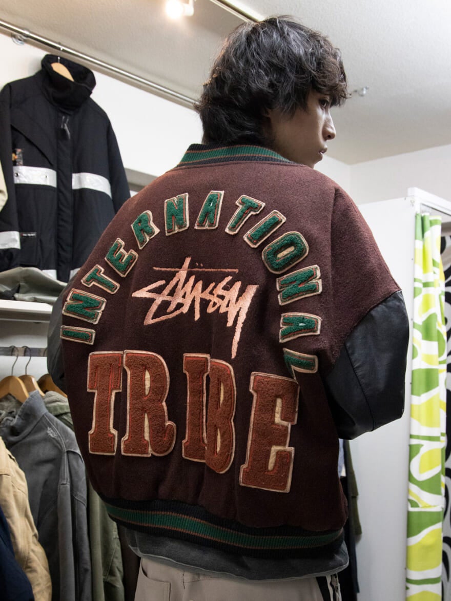 old stussy スタジャン-