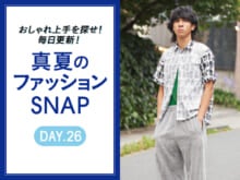 ブラック コム デ ギャルソンのシャツをトレンドのメッシュと【真夏のファッションSNAP】