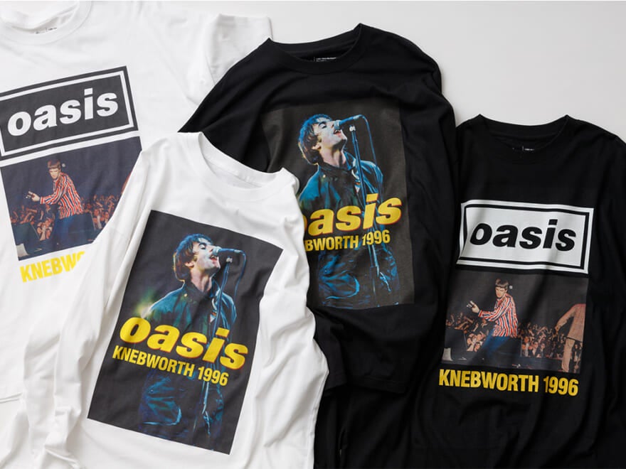 “バンドT”好き必見、OASIS伝説のライブがデザインされたコラボ限定Tシャツ