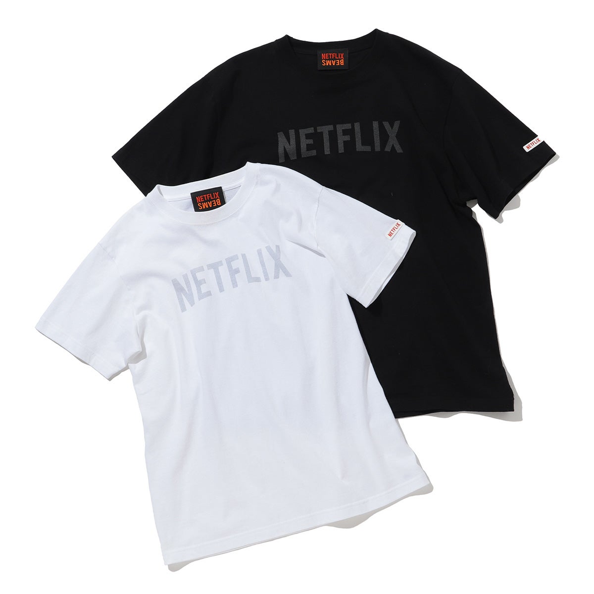 Netflix × BEAMS　ネットフリックス × ビームス　LOGO T-SHIRT（2PACK）¥7,700　１