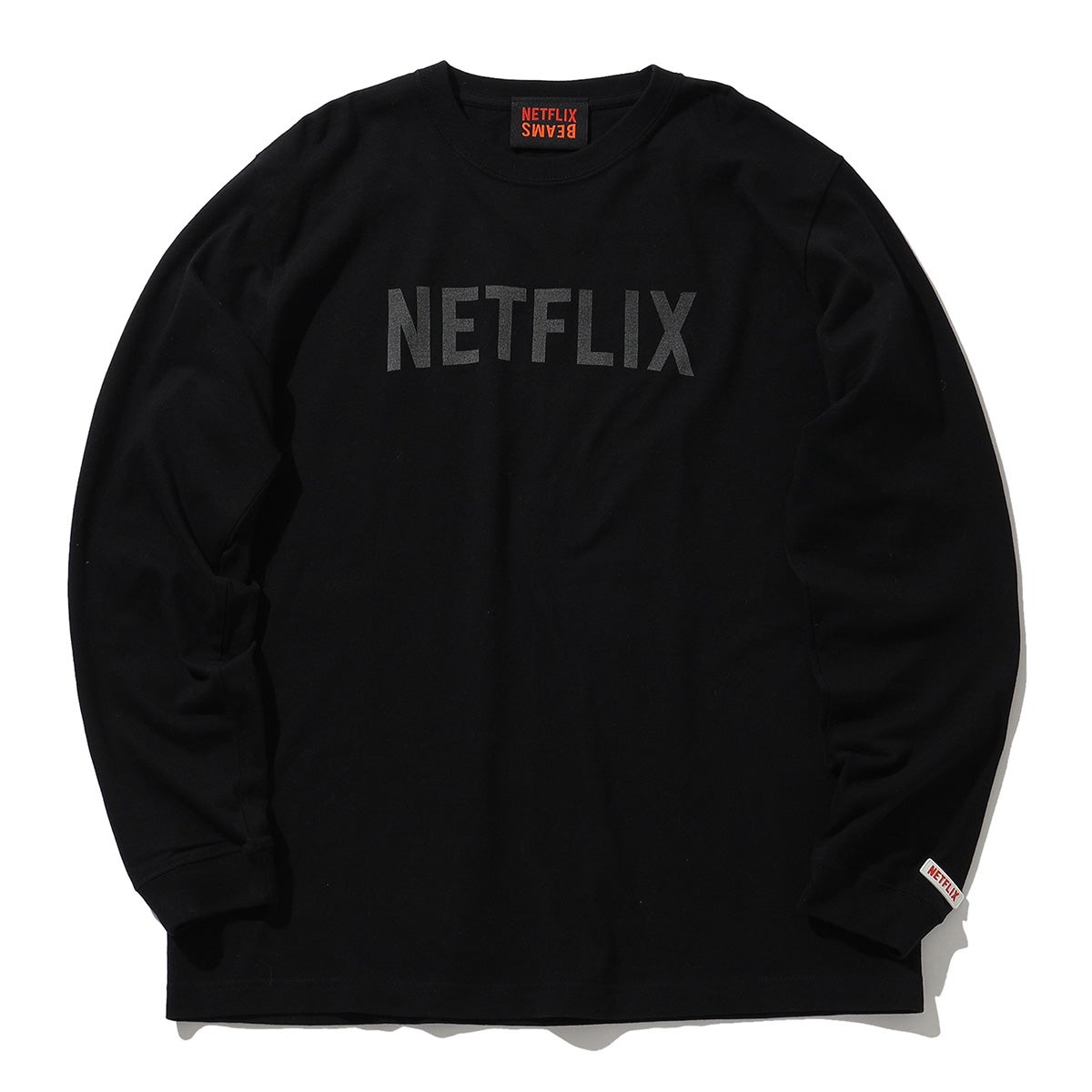 Netflix × BEAMS　ネットフリックス × ビームス　LOGO LONG SLEEVES T-SHIRT ¥7,700　１