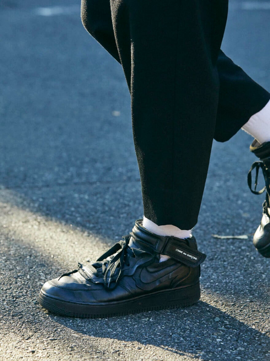 COMME des GARÇONS × 
NIKE AIR FORCE 1 MID "BLACK"