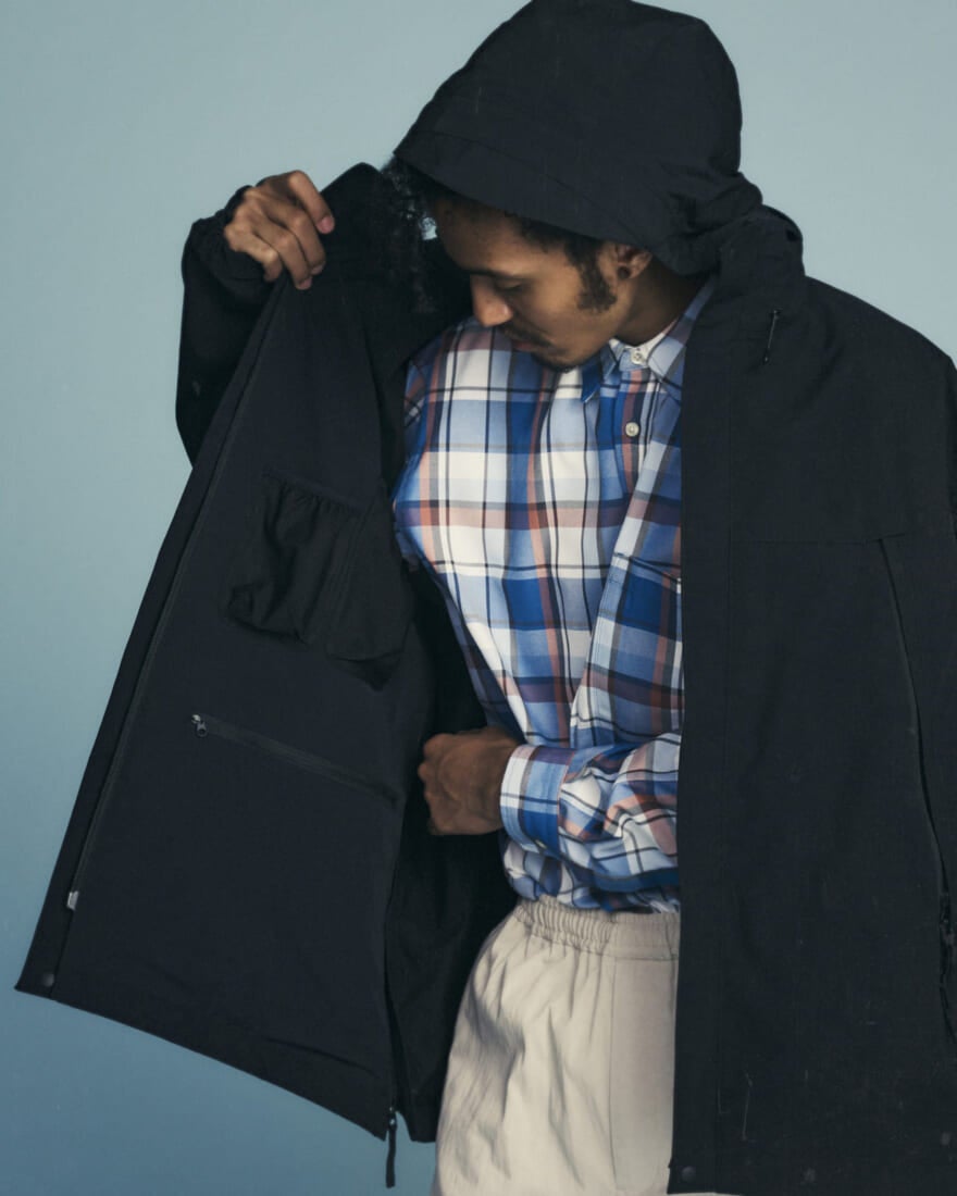 ダイワ ピア39 レショップ 22年春夏別注コレクション 第1弾 DAIWA PIER39 for L’ECHOPPE 2022 Spring Summer 1st Collection EX SHELL JACKET (Black) ¥64,900 2