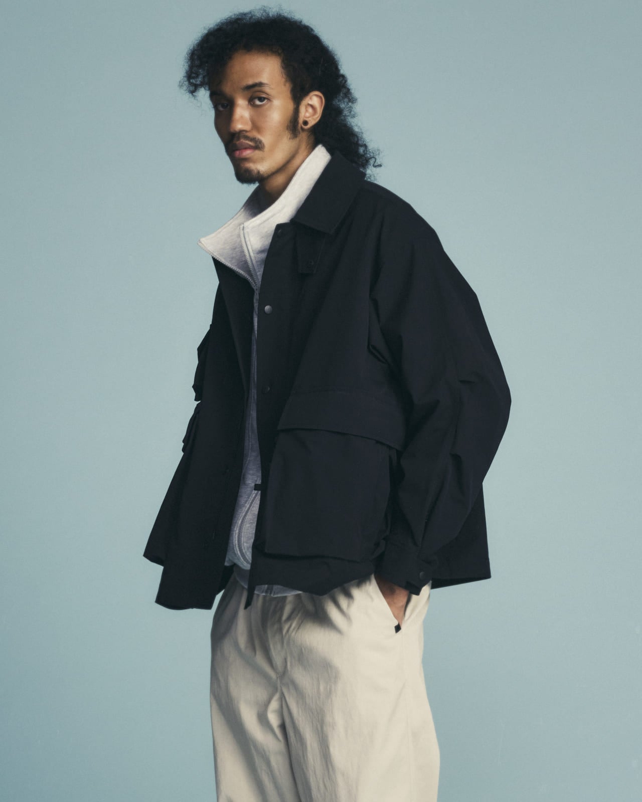 ダイワ ピア39 レショップ 22年春夏別注コレクション 第１弾 DAIWA PIER39 for L’ECHOPPE 2022 Spring Summer 1st Collection EX SHORT JACKET (Black) ￥50,600　2