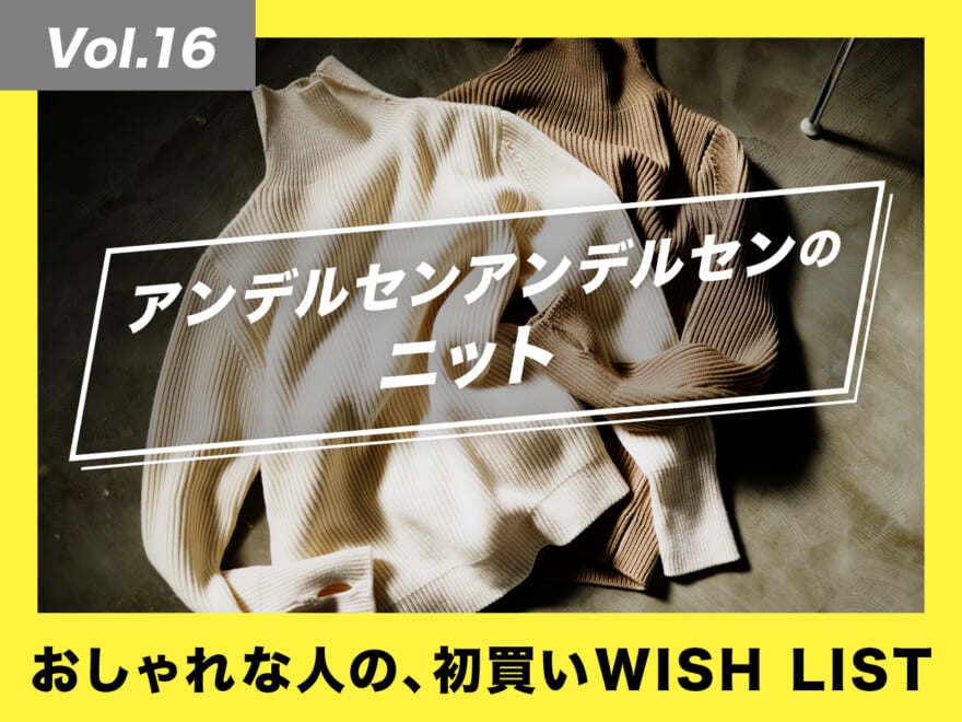 デザインも着心地も抜群。アンデルセン アンデルセンのニット【おしゃれな人の、初買いWISH LIST／Vol.16】