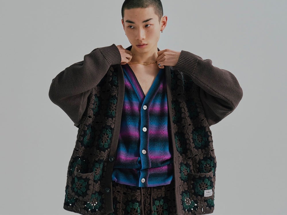 可愛げコラボ【ジエダ×エレファント トライバル ファブリクス】手編みニットカーデが新鮮で洒落てる！