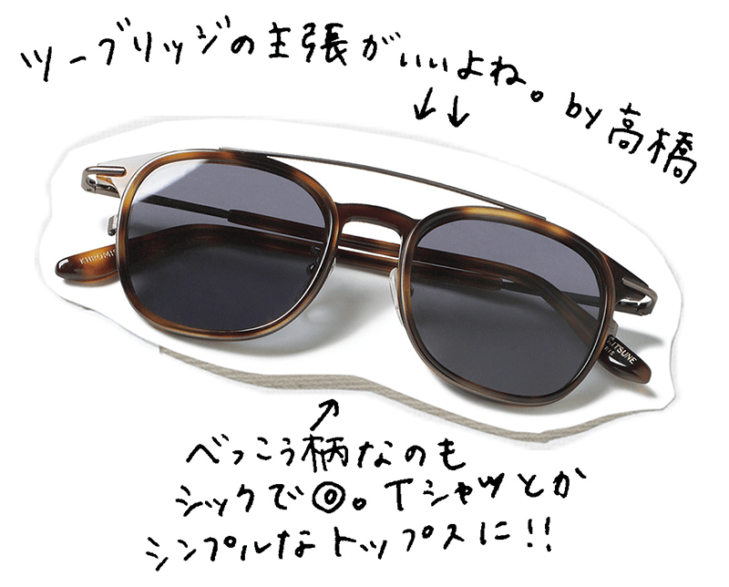 サングラス（メゾン キツネ×クロミス）￥49,500／メゾン キツネ