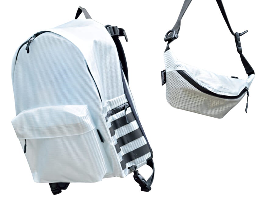 【今買うべき白バッグ】防水仕様なインダストリアル素材で、夏までヘビロテ必至［バッグジャック フォー 1LDK］