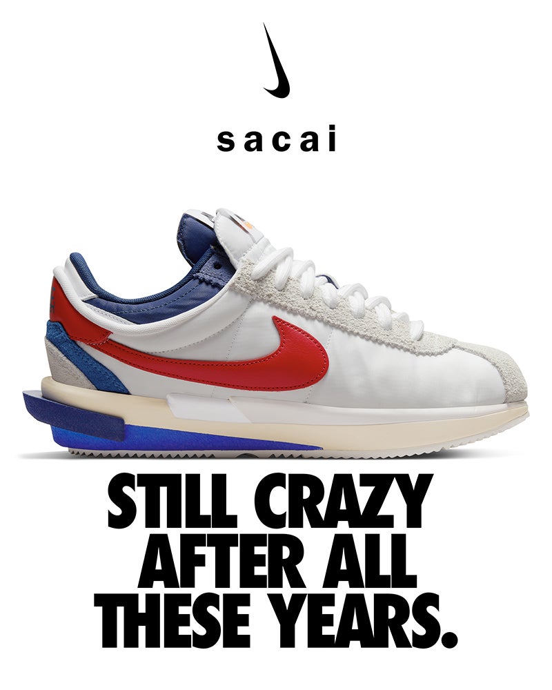 即完売必至の“羨望スニーカー”！【Nike x sacai】クラシックな「コルテッツ」がサカイのギミックで時代を超越しまくり＜発売情報アリ