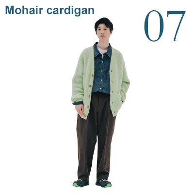 ０7Mohair cardigan