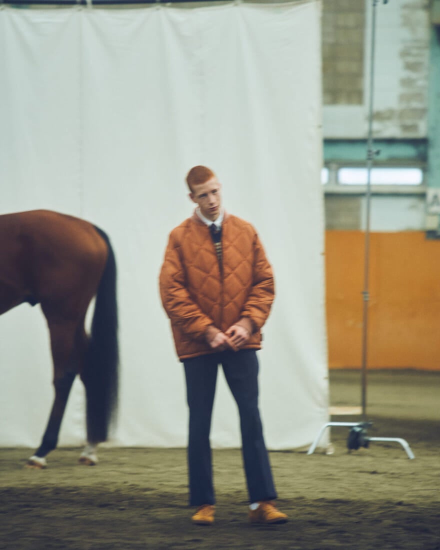 ラベンハム ビームス コラボ ジャケット LAVENHAM × BEAMS 『QUILTED BOMBER』 ブラウン