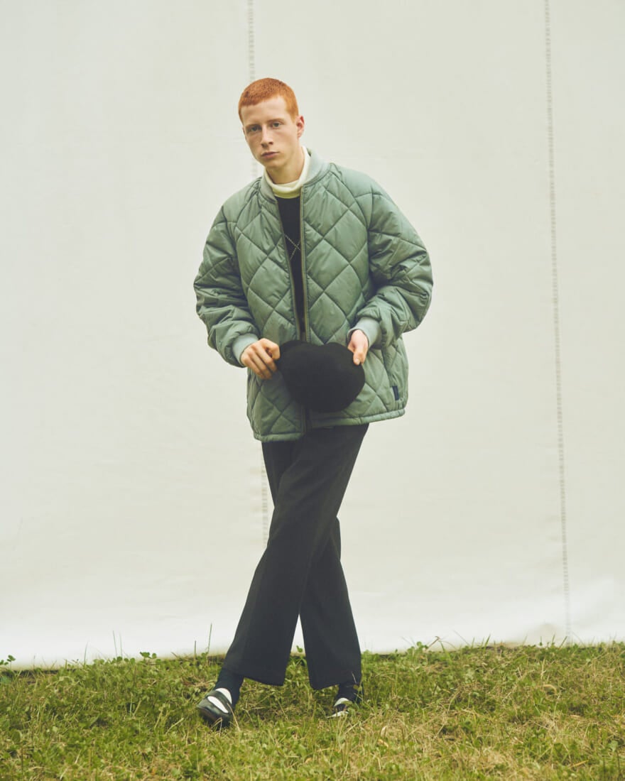 ラベンハム ビームス コラボ ジャケット LAVENHAM × BEAMS 『QUILTED BOMBER』 オリーブ