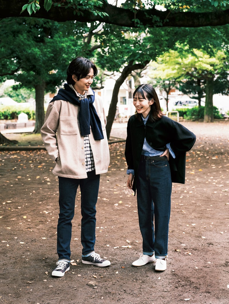 無印良品　デニム　鈴木仁＆岡本夏美