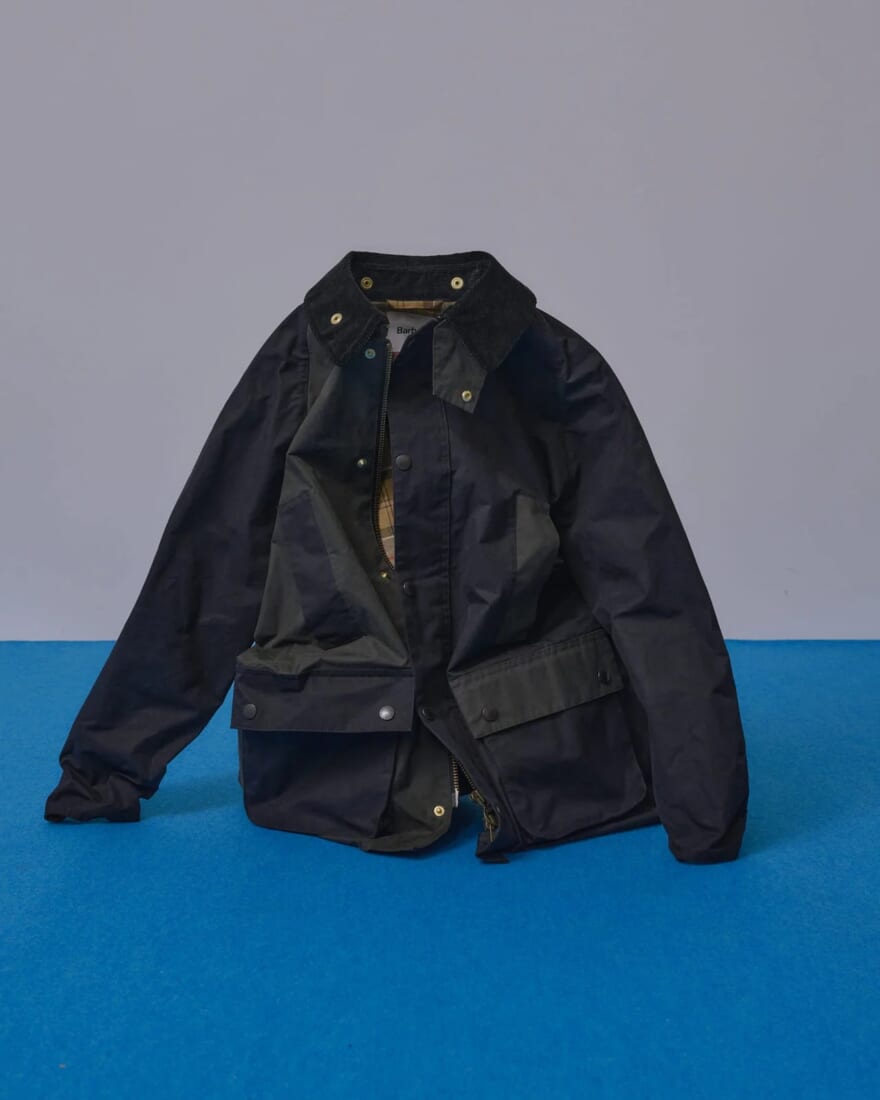 バブアー　「 ÉDIFICE（エディフィス）」、「MARKAWARE（マーカウェア）」、「Barbour（バブアー）」のトリプルコラボ　ビデイルパネル　BEDALE PANEL　 価格：￥88,000