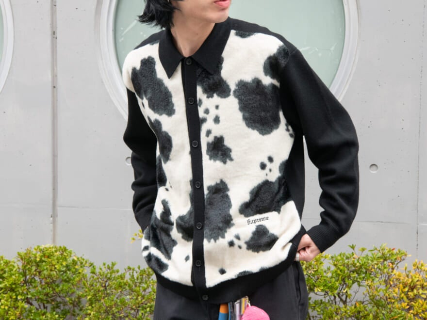 Supreme cow print cardigan サイズS