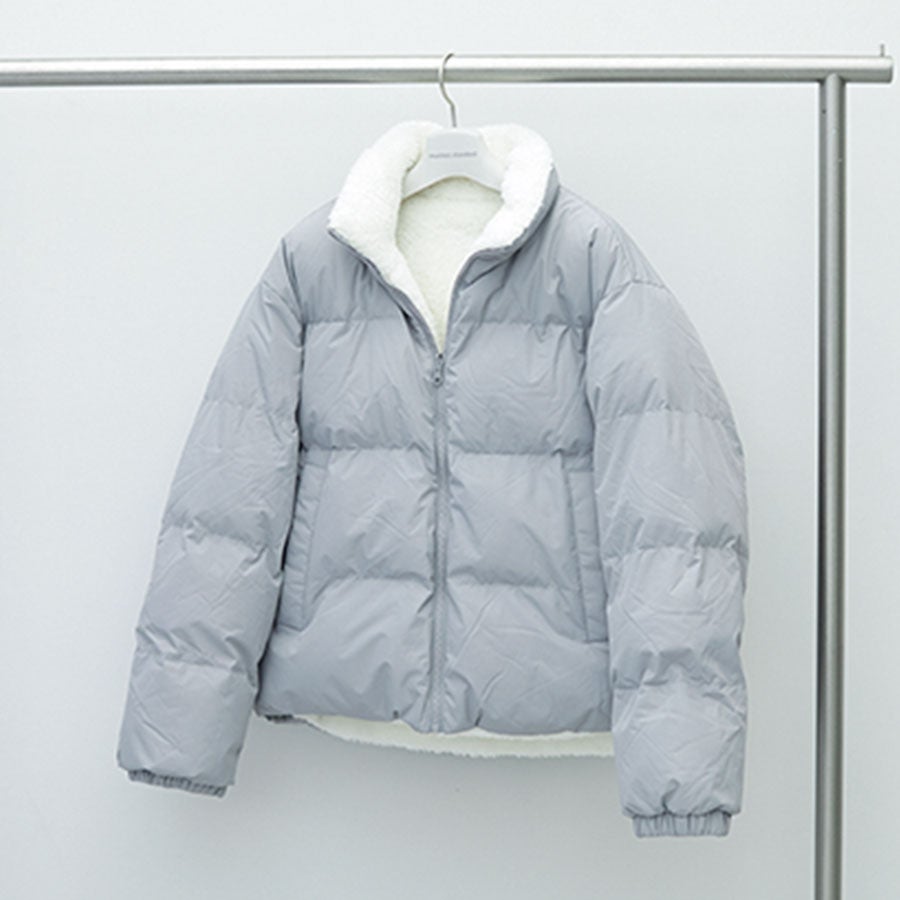 REVERSIBLE FLEECE SHORT PADDING JACKET