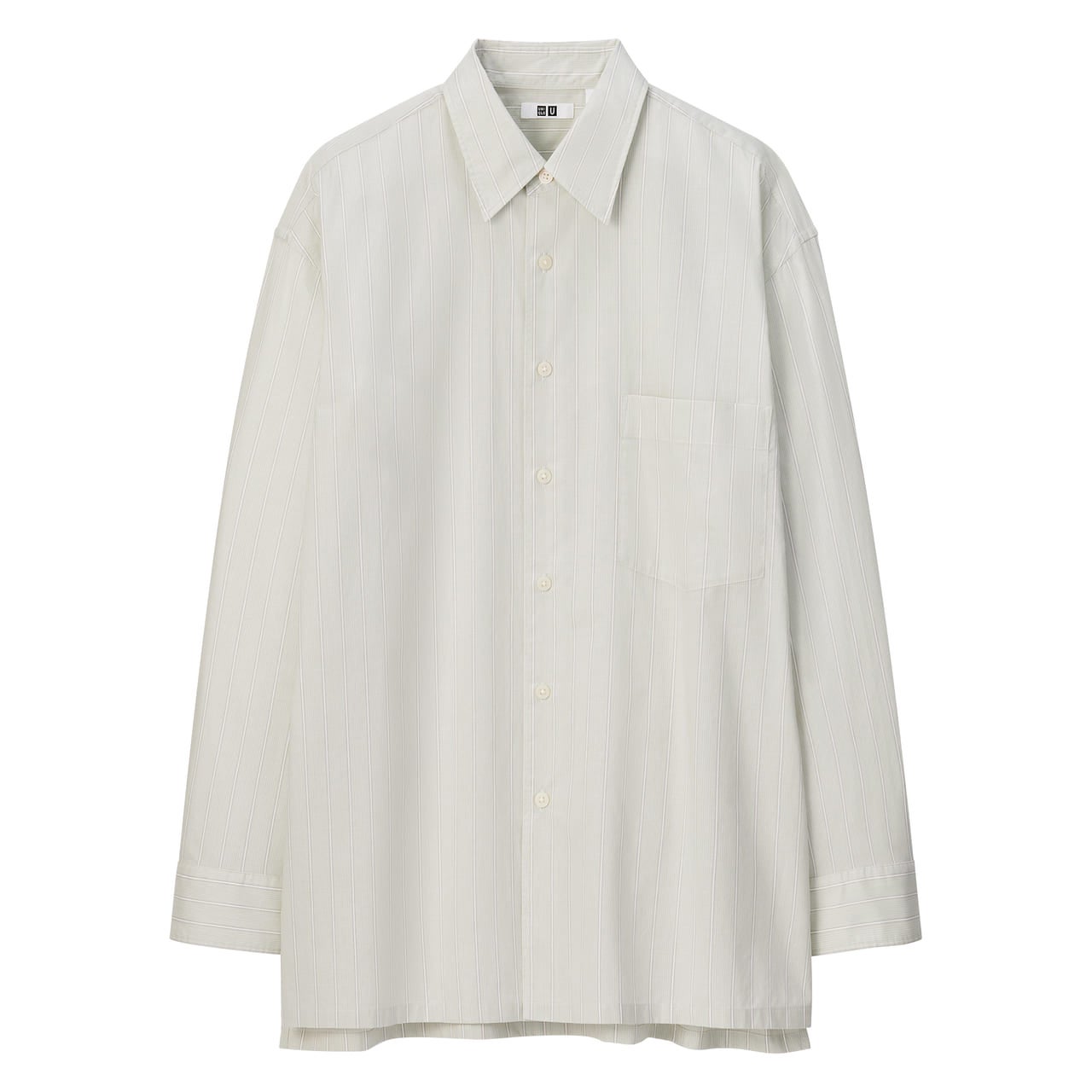 ユニクロ ユー（Uniqlo U）のオーバーサイズストライプシャツ(長袖) ¥3,990