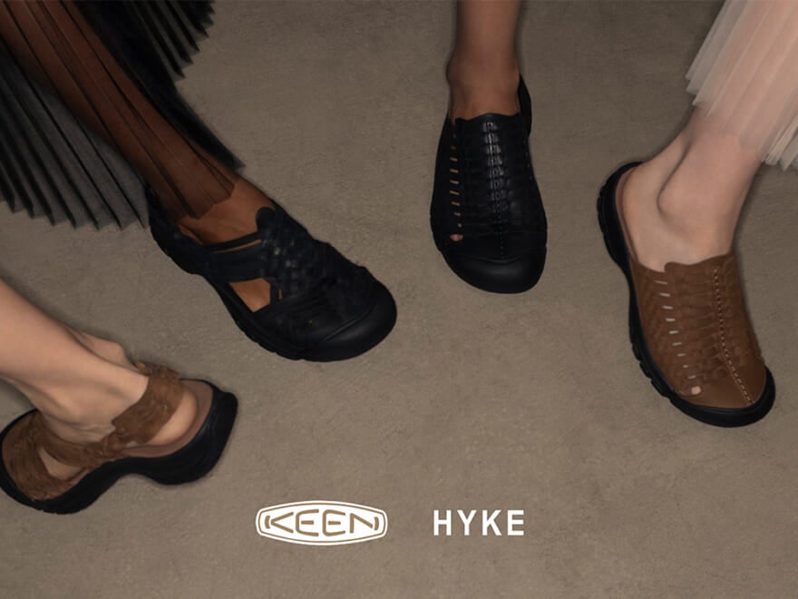 【争奪戦必至】HYKE（ハイク）がKEEN（キーン）と初コラボ。幻のサンダルを復刻して蘇らせる！