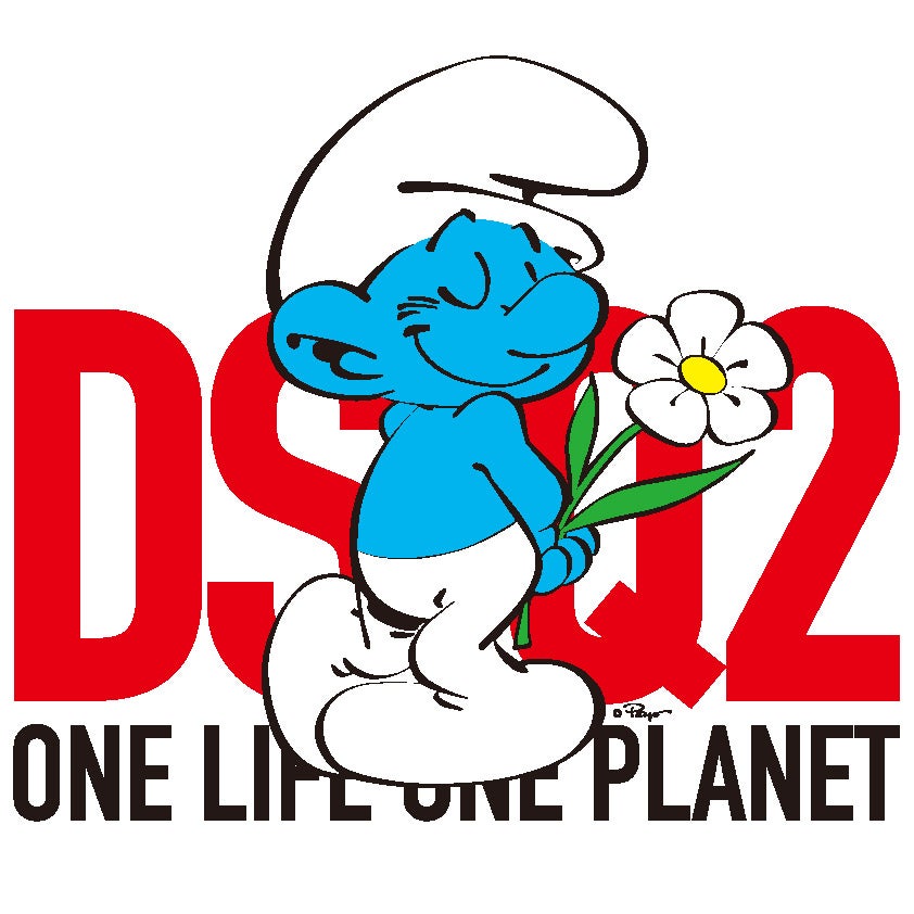 Dsquared2　2023年春夏の「One Life One Planet」コレクション　スマーフをあしらったロゴマーク