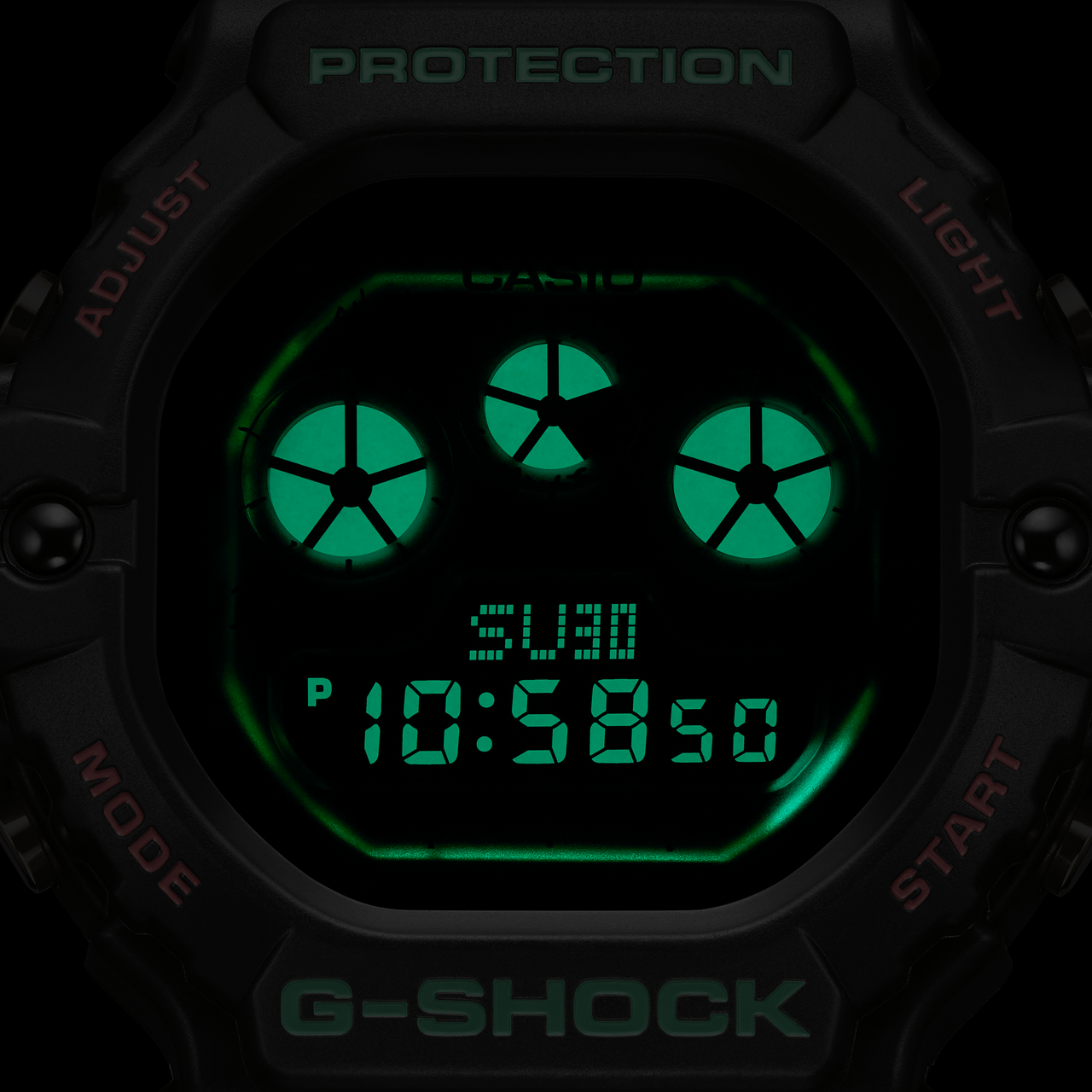 G-SHOCKとファセッタズムのコラボ時計の文字盤