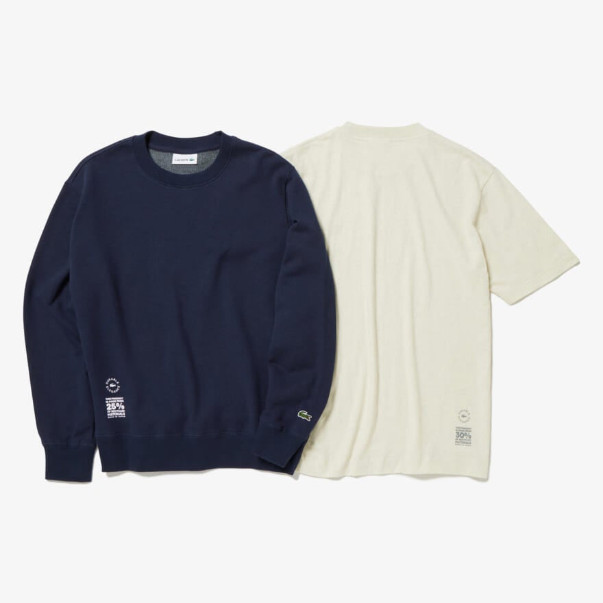 ラコステのSDGsなスウェットとTシャツ「AKITA」