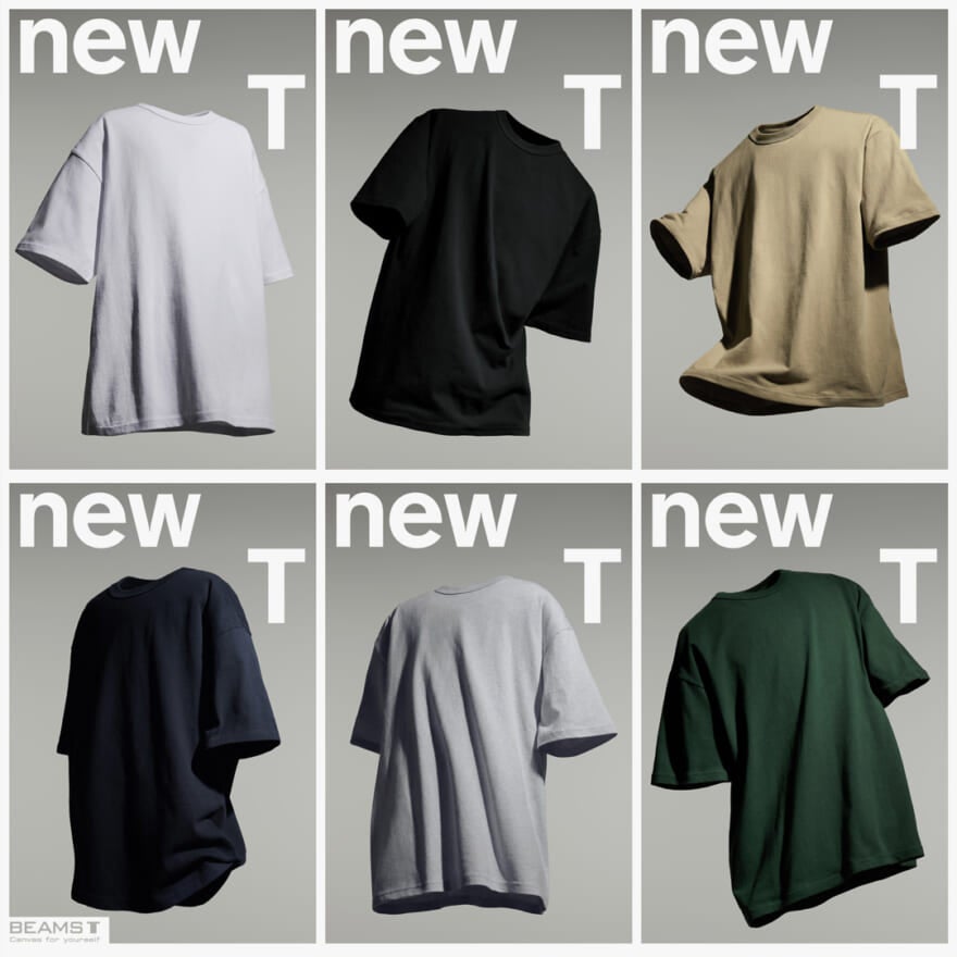 BEAMS TのブランクTシャツの全色