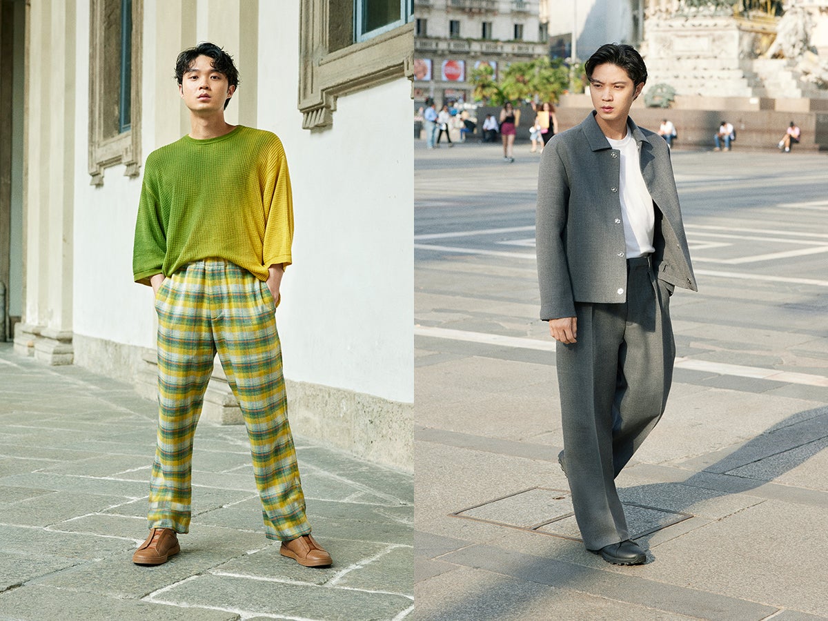 磯村勇斗、鮮烈な色とミラノを旅する。ZEGNA（ゼニア）の最新４ルックをまとって