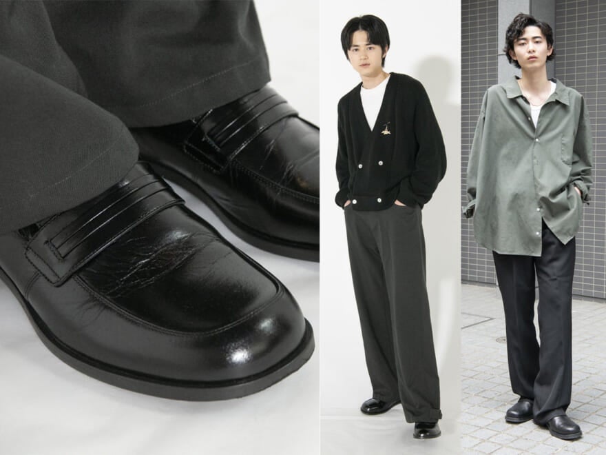 服好きモデルたちは「黒い革靴にワイドパンツ」がマイ定番。マルニ