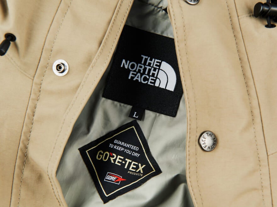 ザ・ノース・フェイスのゴアテックスジャケットのロゴ