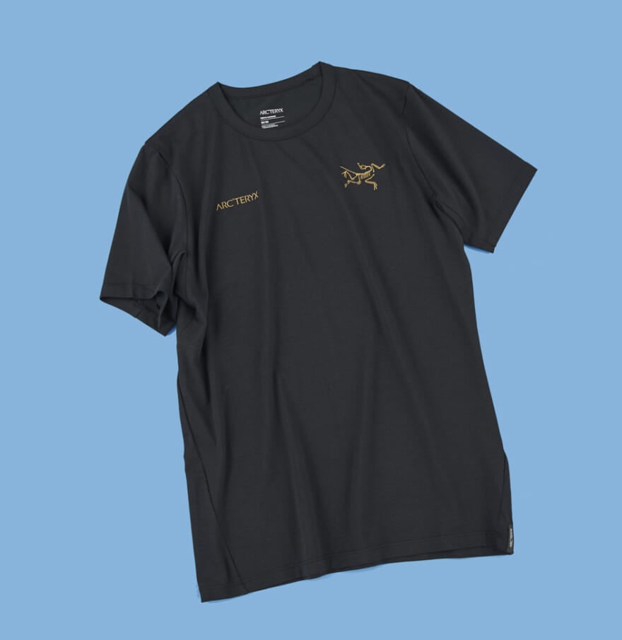 アークテリクスの黒いTシャツ　キャプティブ スプリットTシャツ