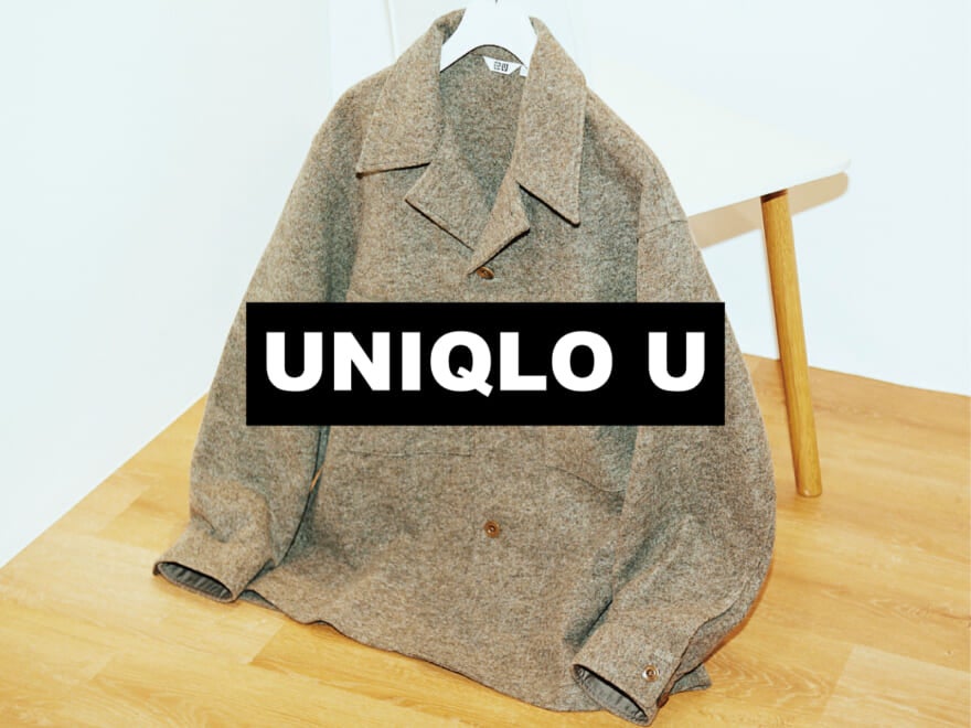 uniqlo u ニットオーバーシャツジャケット 黒