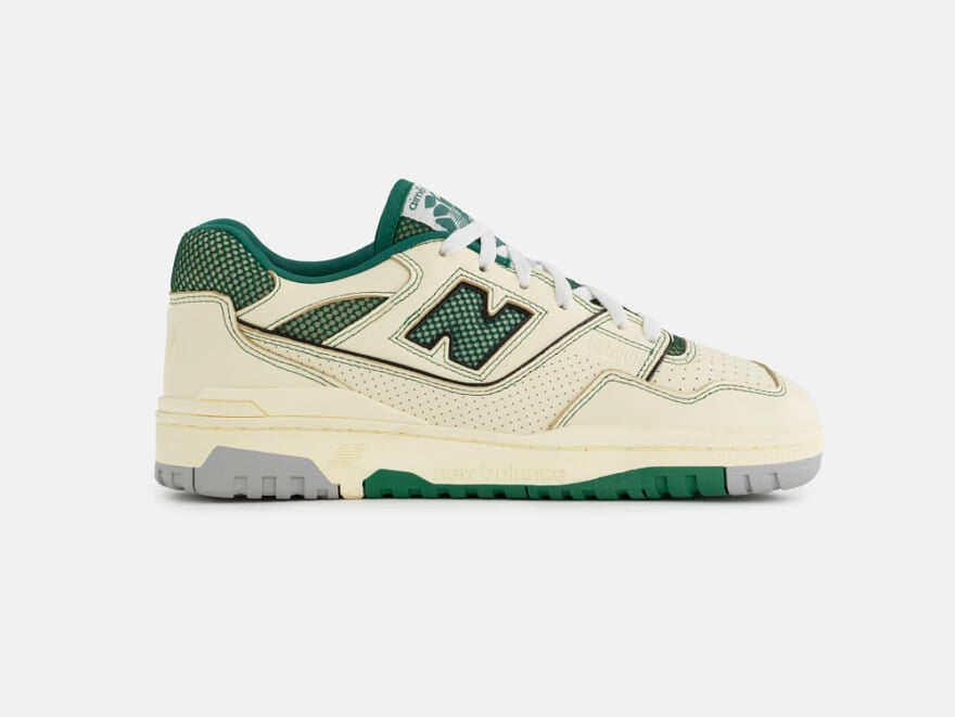 Aimé Leon Dore(エメレオンドレ) ×New Balance 550/650(ニューバランス) オフホワイト×グリーン 側面