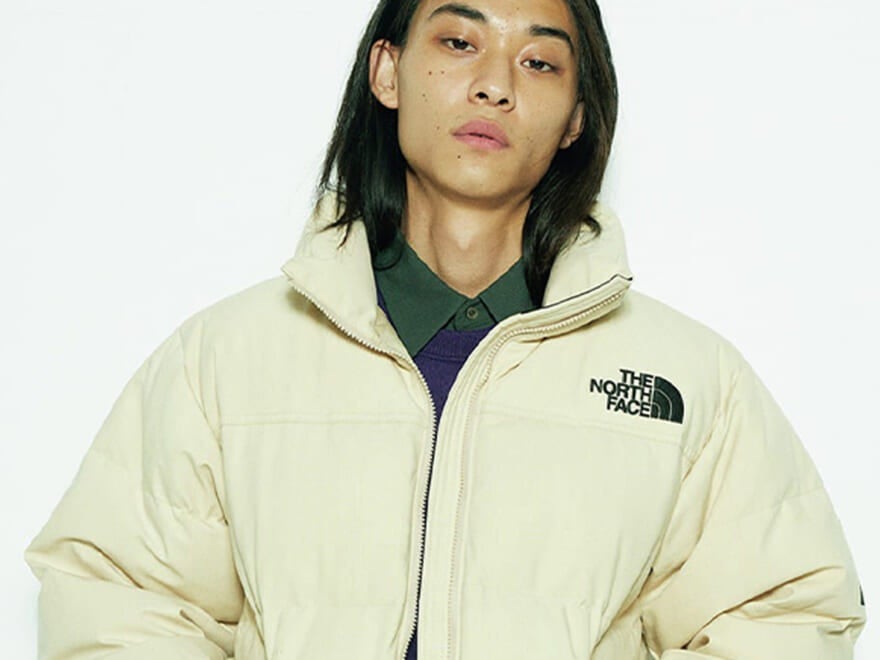 THE NORTH FACE　ノースフェイス　ダウンジャケット　縦ロゴ　L　新品