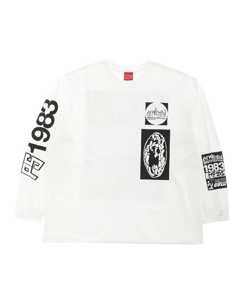 マンハッタンポーテージとピーター・サザーランドのコラボ　メンズTシャツ(ホワイト)の商品画像