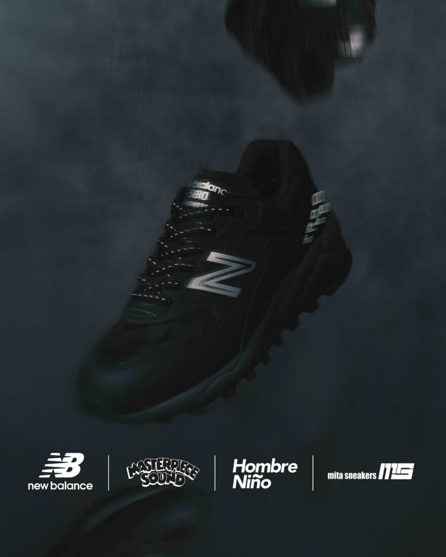 「New Balance（ニューバランス）」、「MASTERPIECE SOUND（マスターピースサウンド）」、「Hombre Niño（オンブレニーニョ）」、「mita sneakers（ミタスニーカーズ）」がコラボレートした「MT580 GTX」