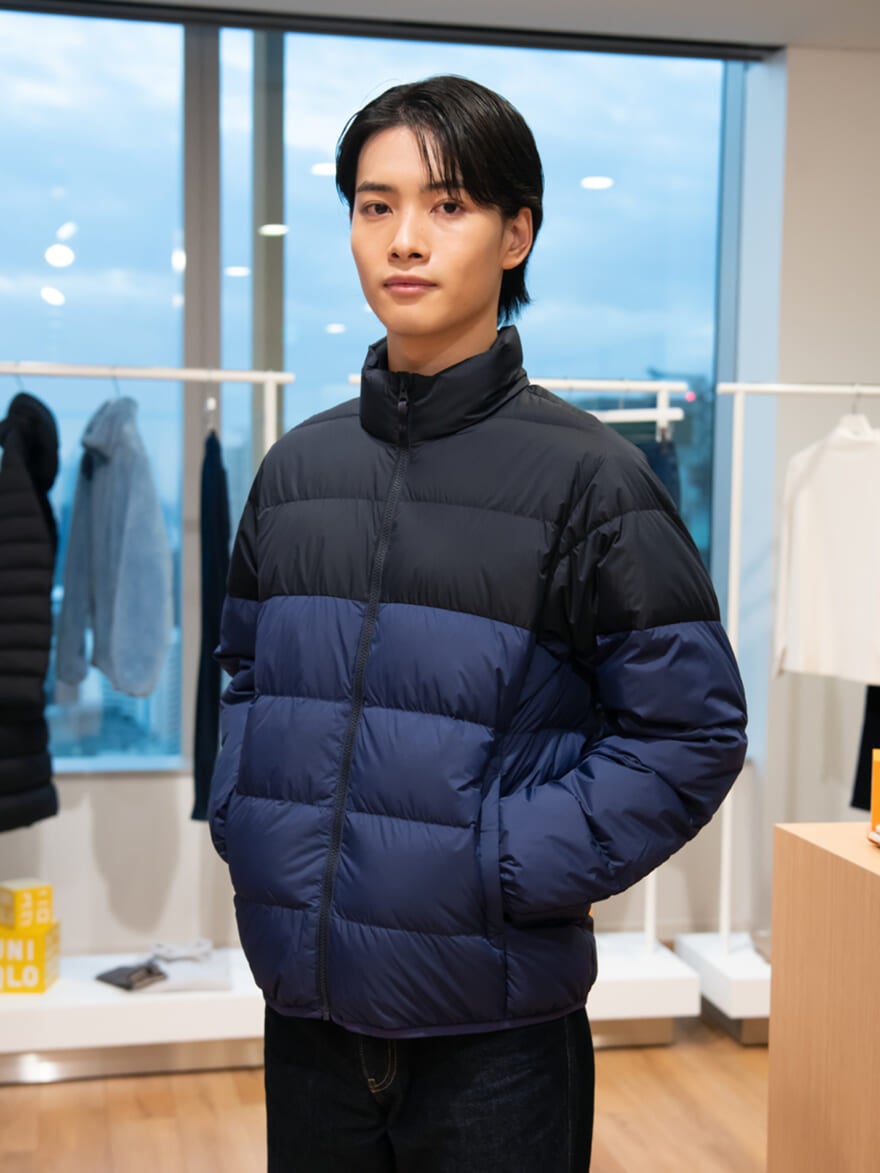 UNIQLO ユニクロ M ウルトラライトダウン ダウン ネイビー メンズ