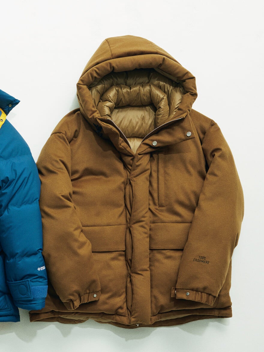 マーカウェアのダウン CASHMERE DOWN JACKET