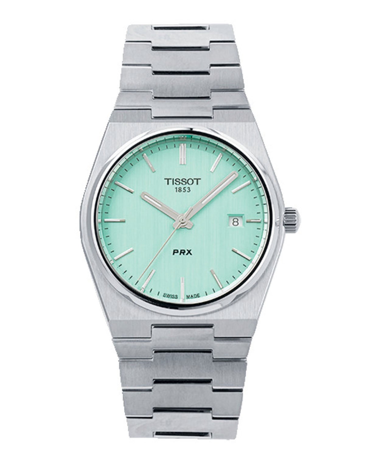 ティソのターコイズダイヤルの腕時計