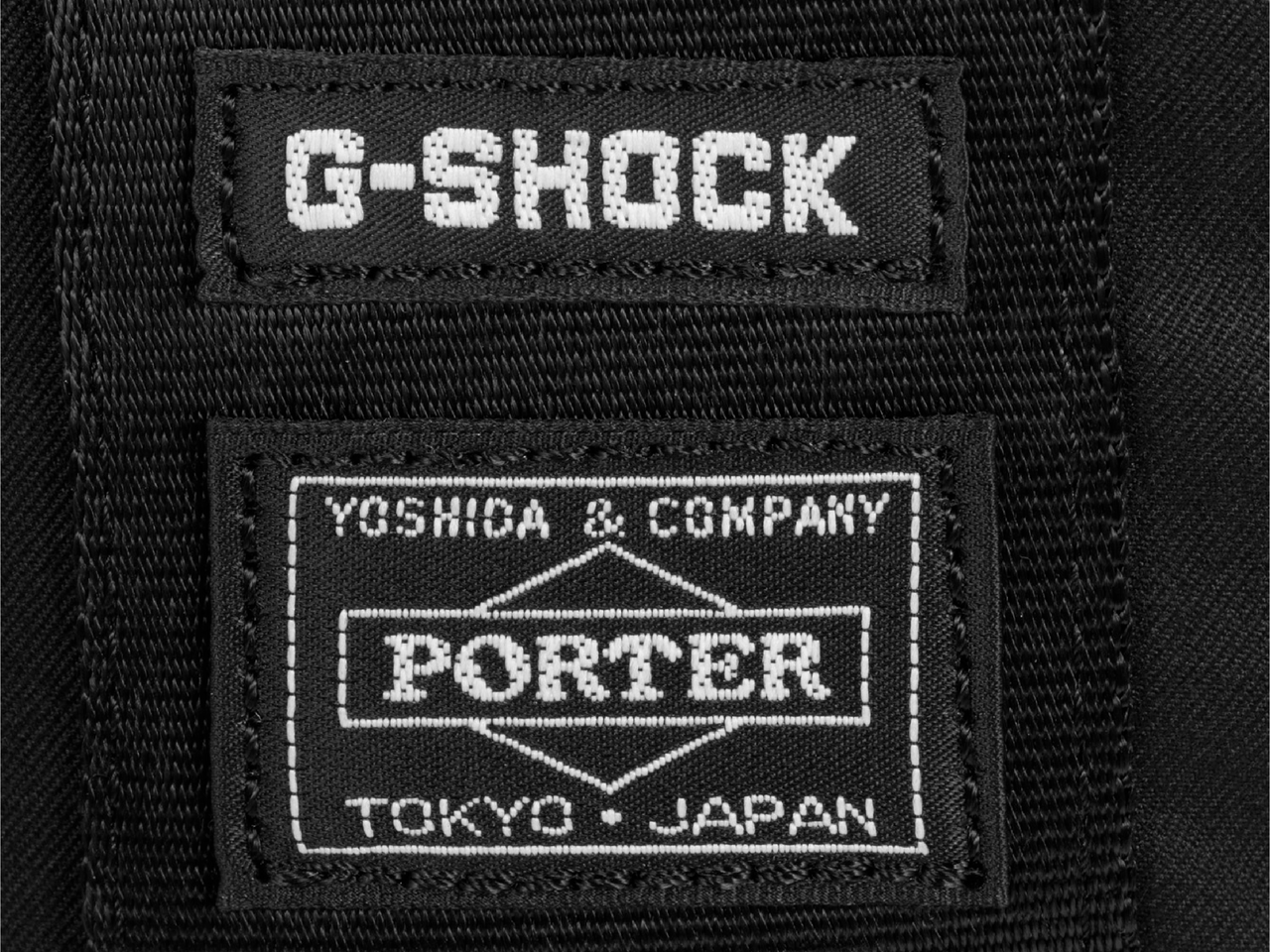 ルードギャラリーブラックレーベル　ポーター　PORTER コラボ　使用感強め 完売必至ビッグコラボ】ソリッドな黒ウォッチと黒バッグがセット