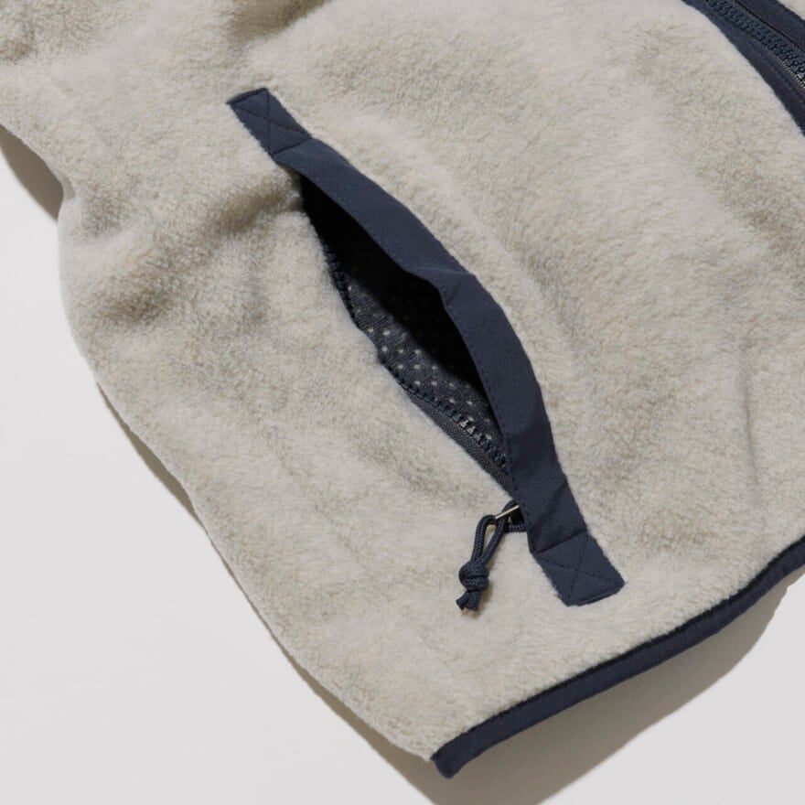 パタゴニアの冬の新作フリース「メンズシンチラジャケット」のサイドポケット