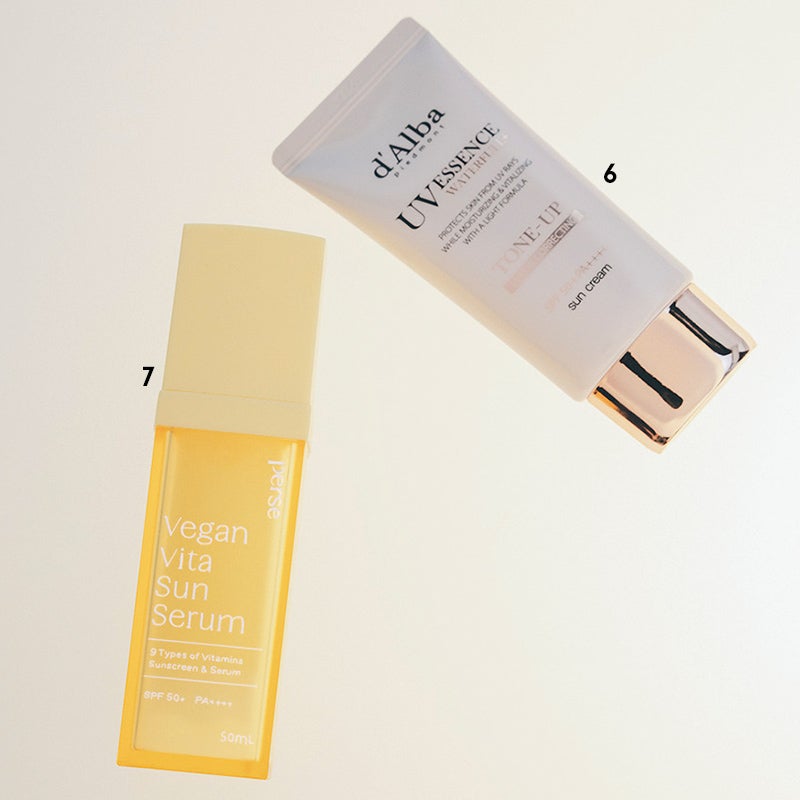 d'Alba ウォータフル トーンアップ サンクリーム SPF50+・PA++++ perse ヴィーガンビタ サンセラム SPF50+・PA ++++