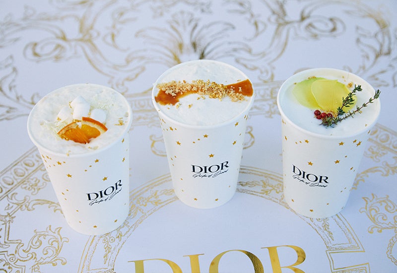 Diorのホリデーイベント2023にて販売されるコーヒー