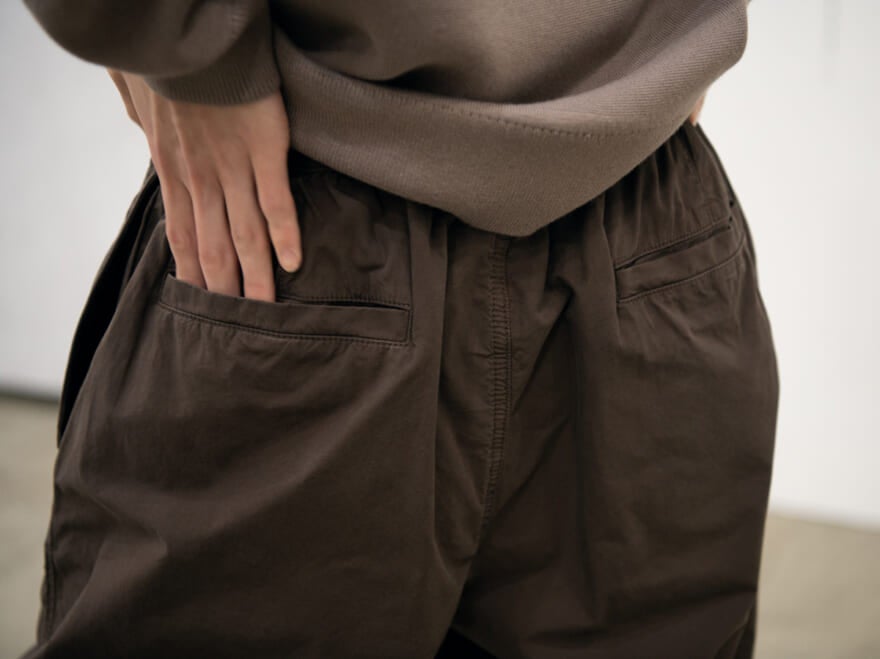 ユニクロの春の新作パンツ「パラシュートパンツ」のバックポケット