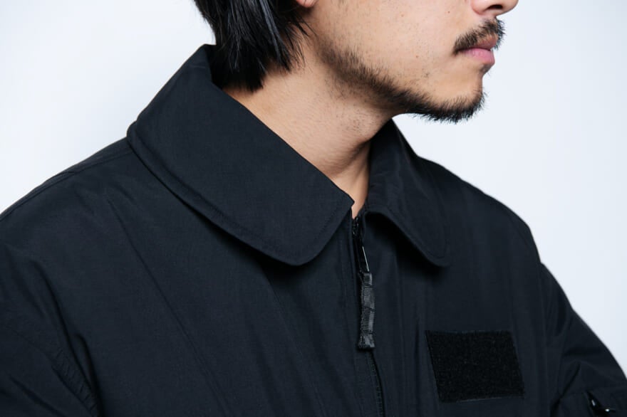 片岡佑太 さん FREAK'S STORE プレスジャケット(プラスフェニックス×フリークスストア) ¥44,000/フリークスストア 渋谷 ゴアテックス 襟 首元